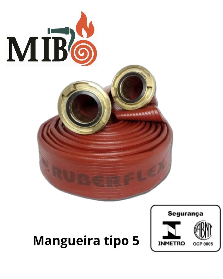 Mangueira de incêndio Tipo 5 certificada conforme ABNT NBR 11861 para alta abrasão, pisos críticos, indústria pesada e uso operacional intenso