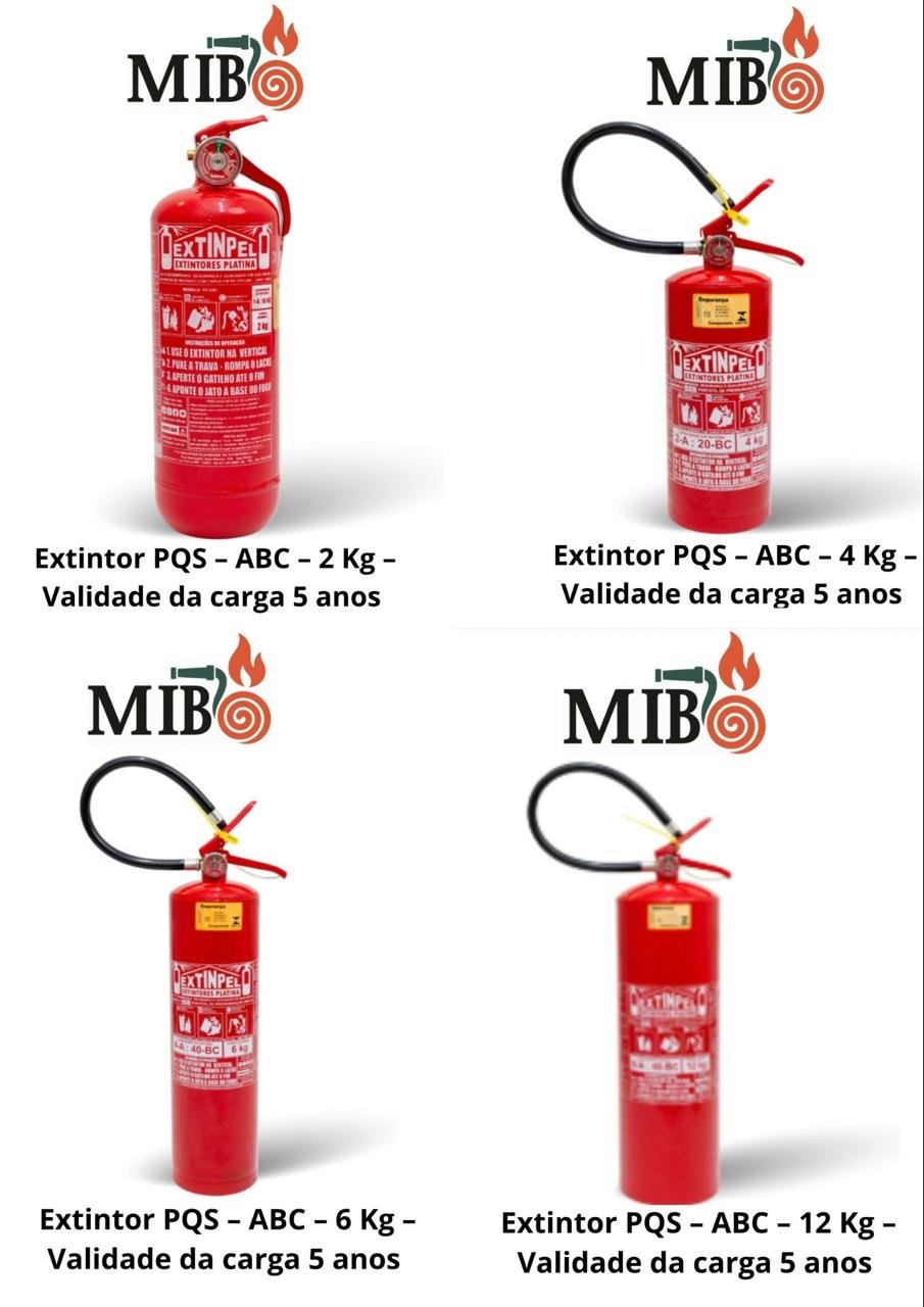Extintor de incêndio ABC portátil para condomínio