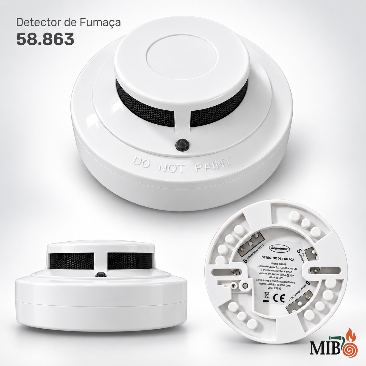 Detector de fumaça convencional 12/24V Código 58.863