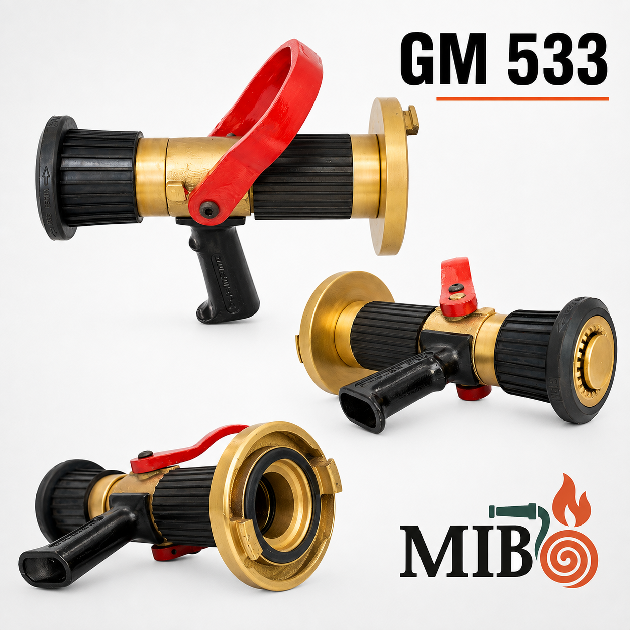 Esguicho regulável com empunhadura GM 533 2 1/2 polegadas em latão