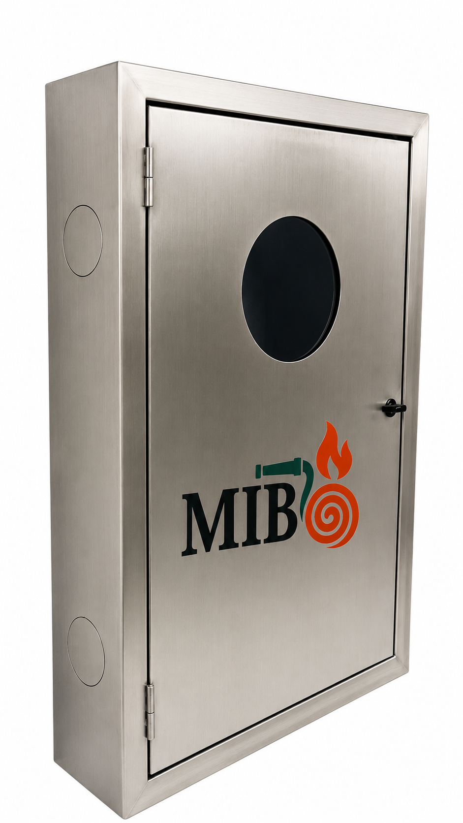Hidrante para mangueira de incêndio 90x60x17 em aço inox para ambiente com maior resistência à corrosão