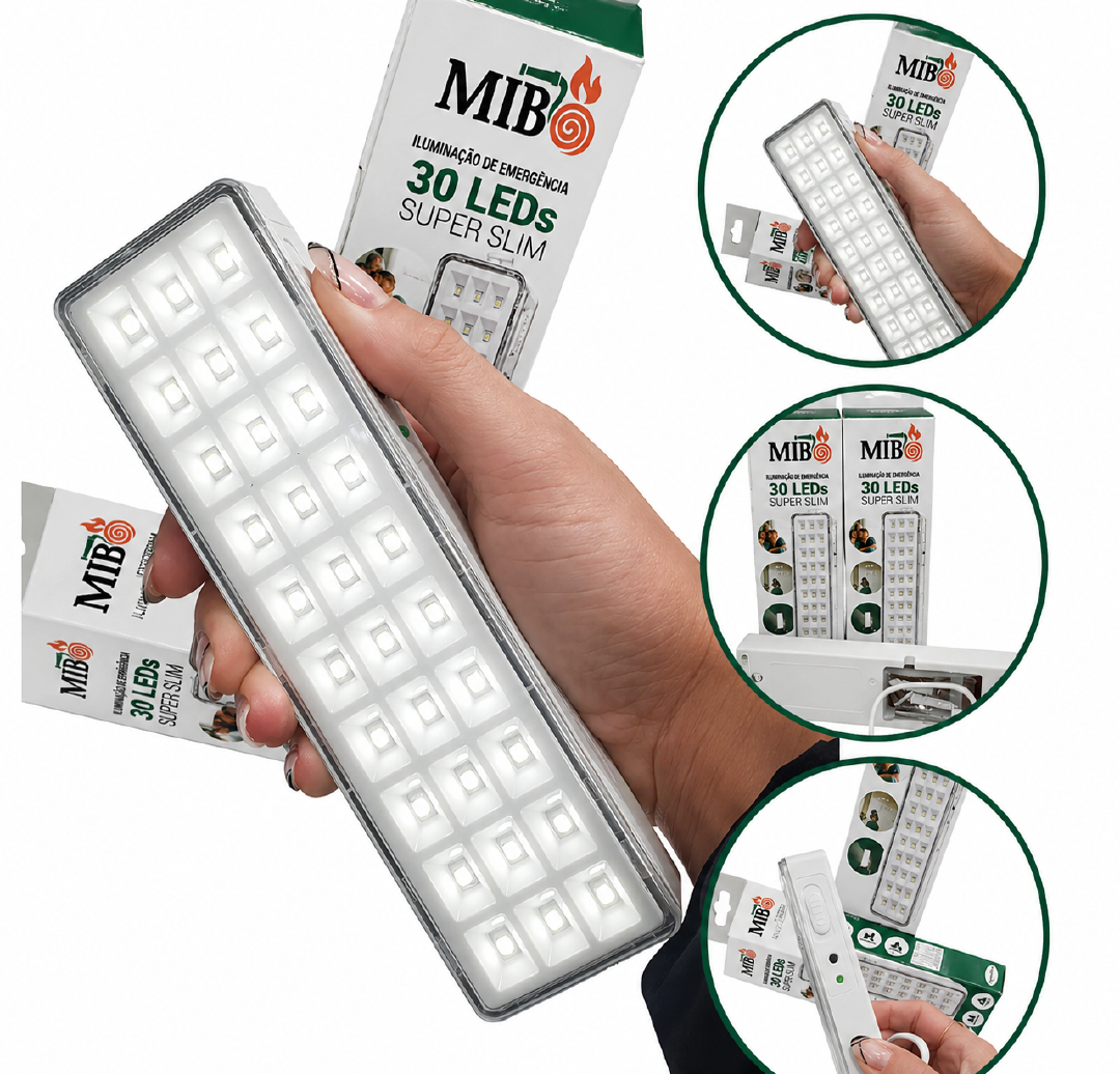 Luminária de emergência 30 LEDs Segurimax preço para condomínio empresa escada corredor ABNT NBR 10898