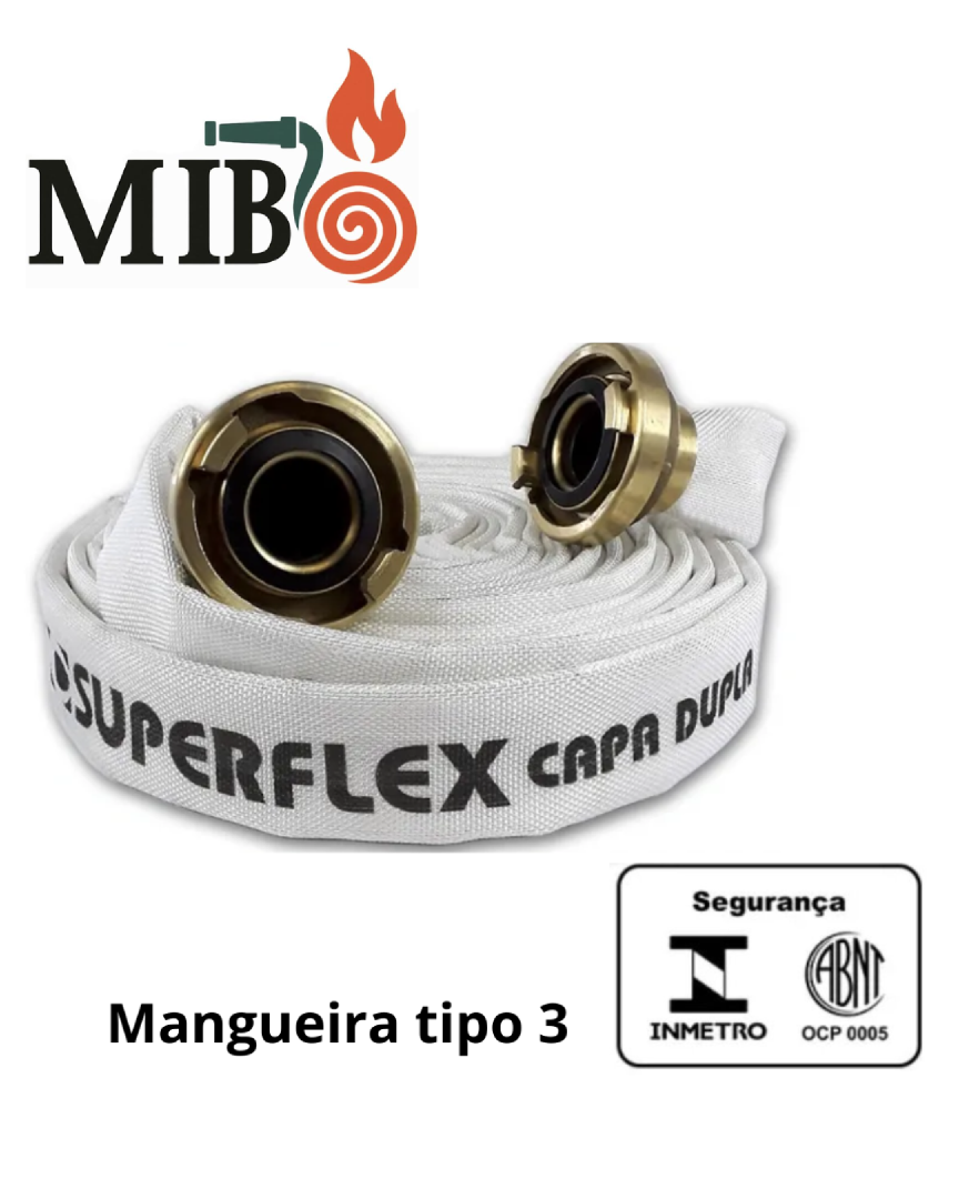 Sistema de hidrantes com mangueira de incêndio certificada conforme normas ABNT