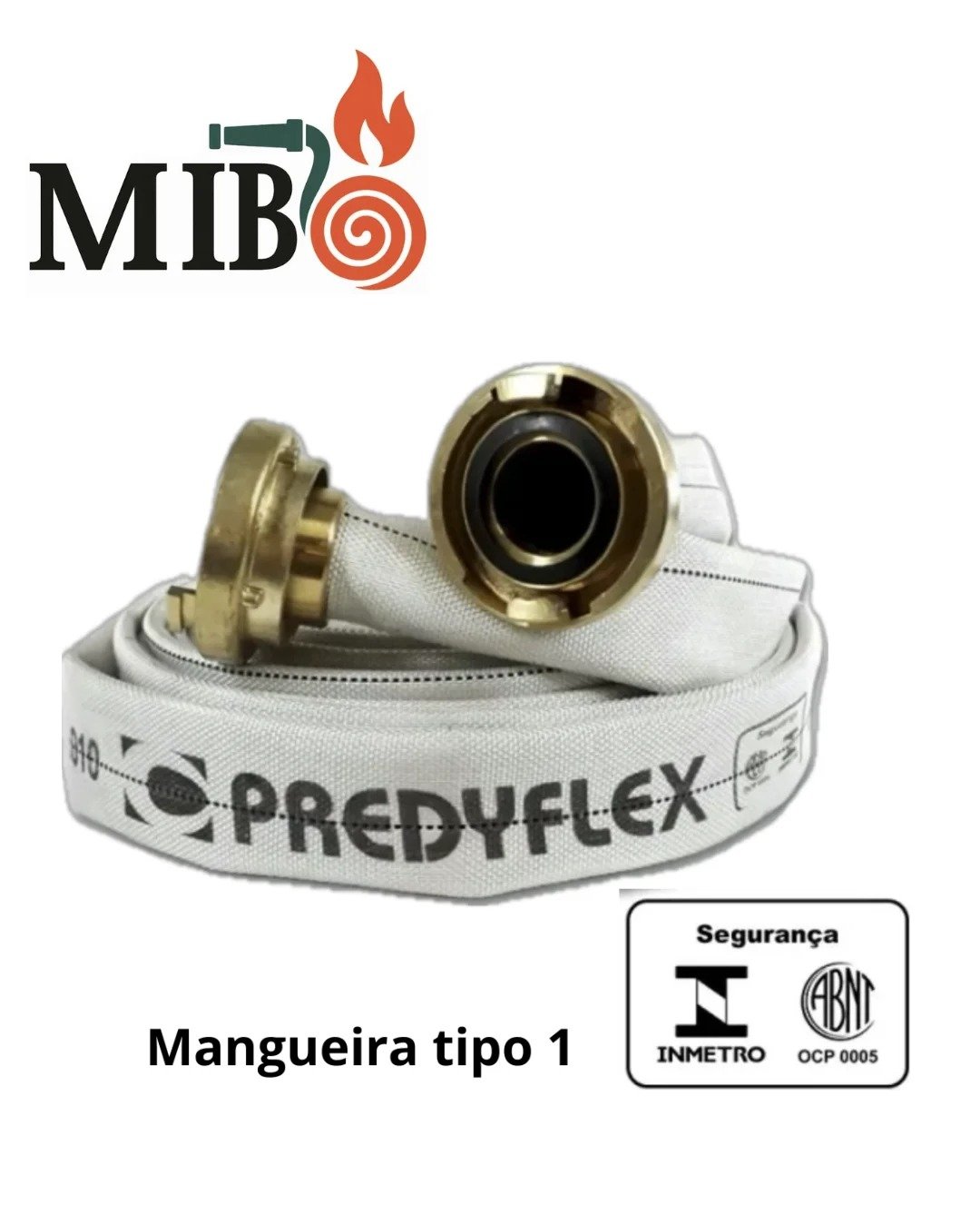 Mangueira tipo1 Predyflex 15 metros conforme ABNT NBR 11861 para hidrantes prediais