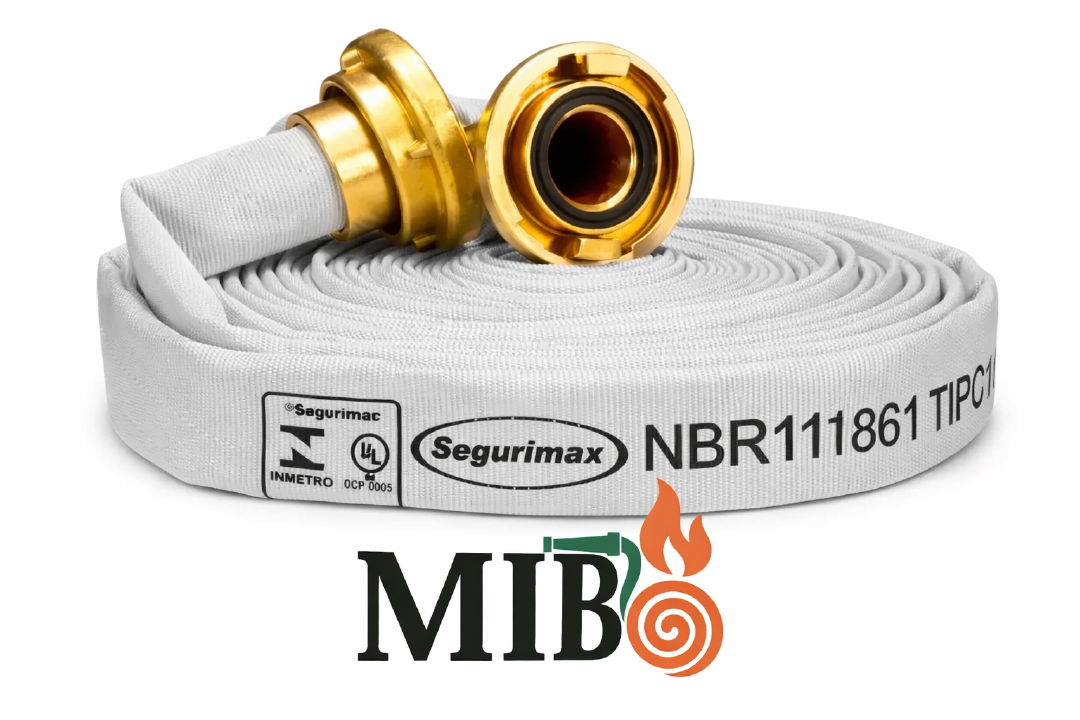 Mangueira de incêndio tipo1 20 metros Segurimax 38 mm para hidrante predial conforme ABNT NBR 11861