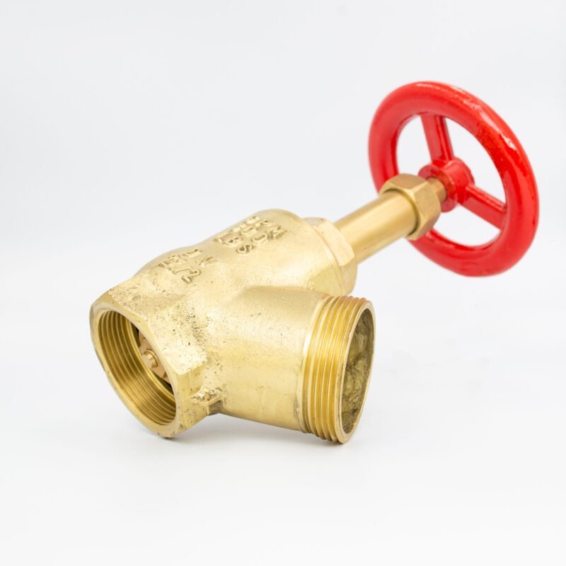 Válvula crane média roscas 8 NPT x 7.5 NH 2.1/2 polegadas em latão para sistema de hidrante industrial e combate a incêndio